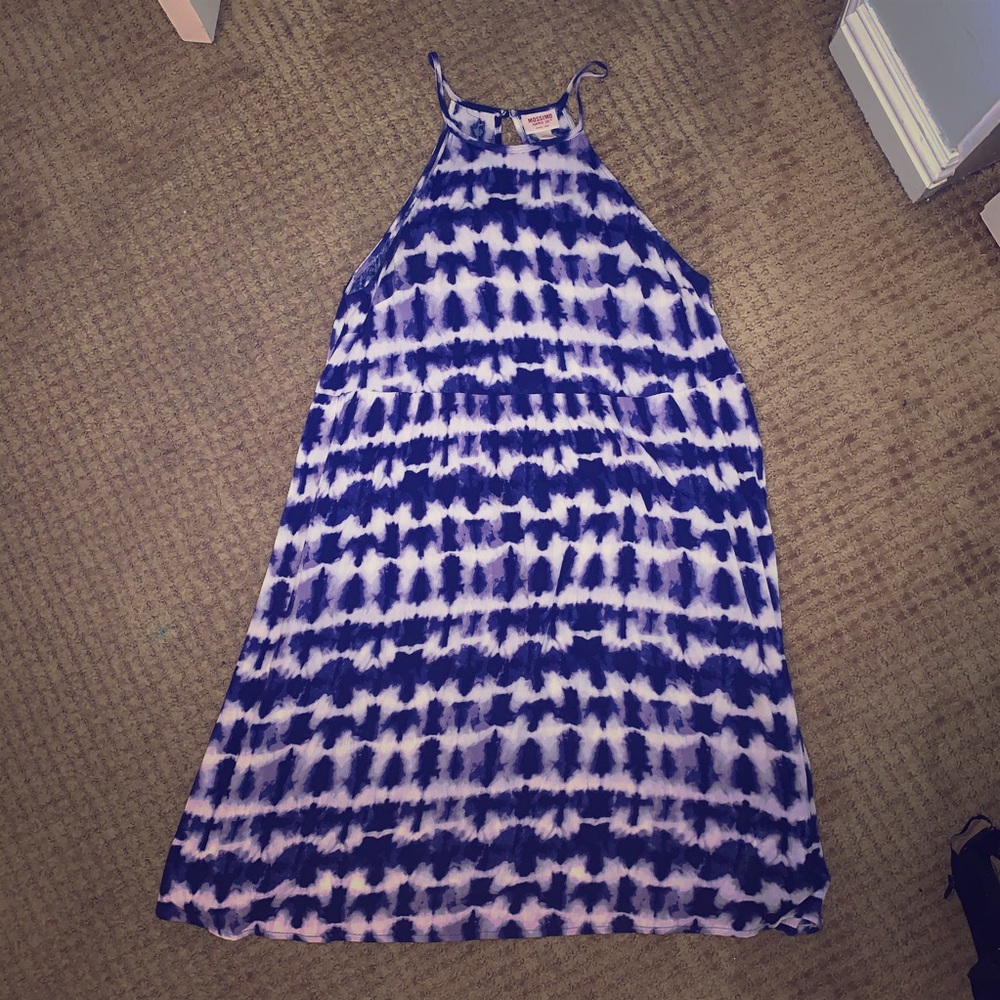 Medium Mossimo Supply Co. Blue and White Dress